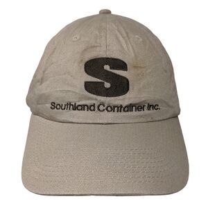 Southland Container Inc. Strapback Hat Tan One Size Adjustable Embroidered